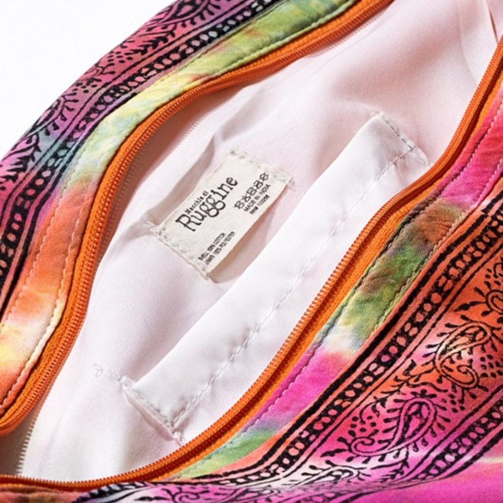 Tie Dyed Boho Beach Hobo Shoulder Bag - 100% Cotton - Bohemian & Ethnic Inspired - Picture 7 of 8